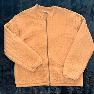 Tan Zara zip up jacket.